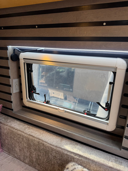 Glacier View 21" Curved Bubble Awning Van Window – Insulated Double-Pane RV Window