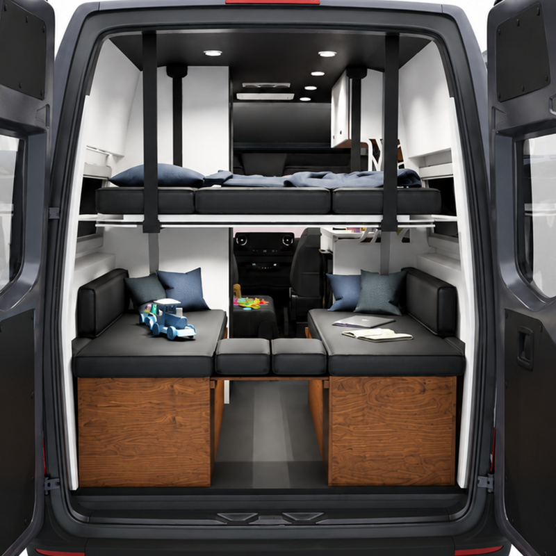 Vankea Rear Pillar Arch Trim Panels- Sprinter 144" WB