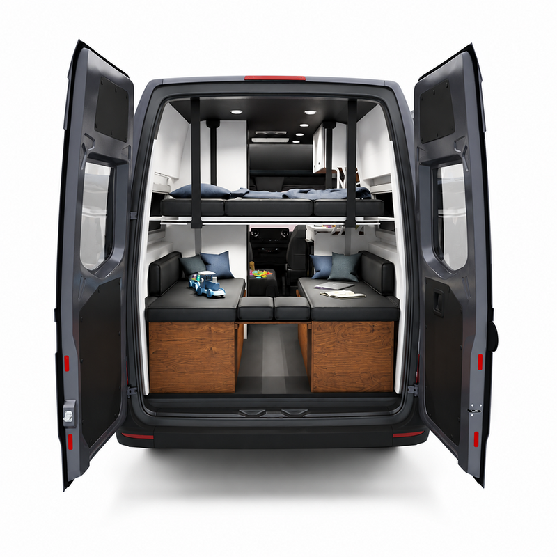 Vankea Rear Pillar Arch Trim Panels- Sprinter 144" WB