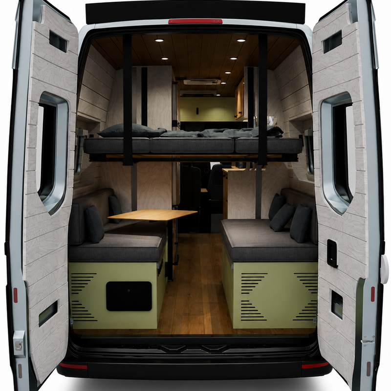 Vankea Rear Arch Trim Panels - Sprinter 170" WB