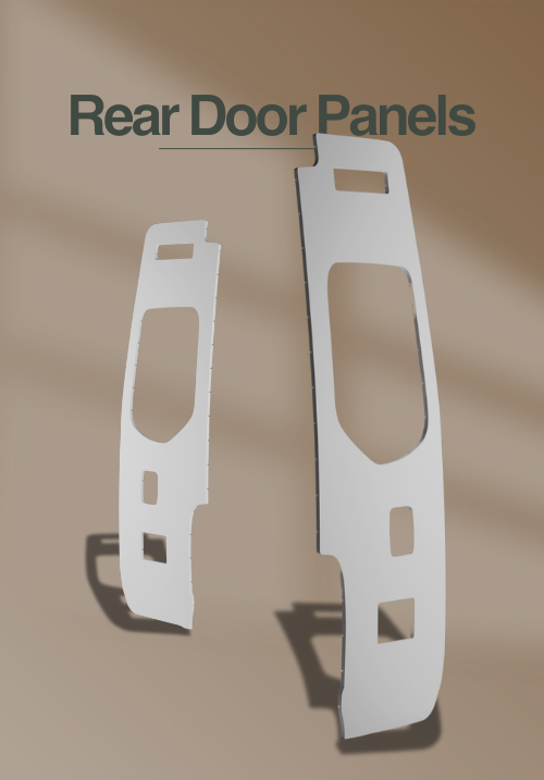 split rear door panels for vans and rv's