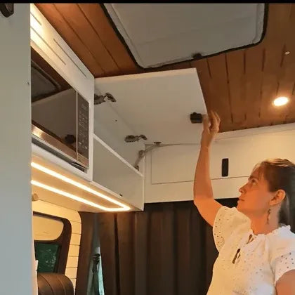 Sprinter Van Microwave Cabinet with 2-Shelf Storage | Vankea