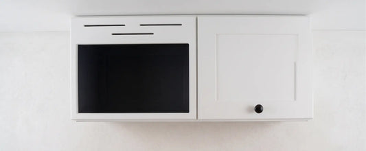 Vankea Wall Cabinet with Microwave Compartment (Left Side)