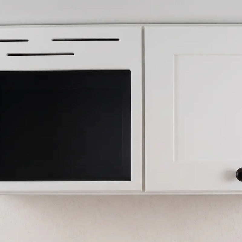 Vankea Wall Cabinet with Microwave Compartment (Left Side)