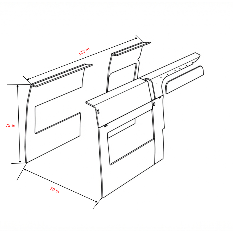 Custom Plywood Interior Wall Panels for Sprinter 144" WB | Vankea