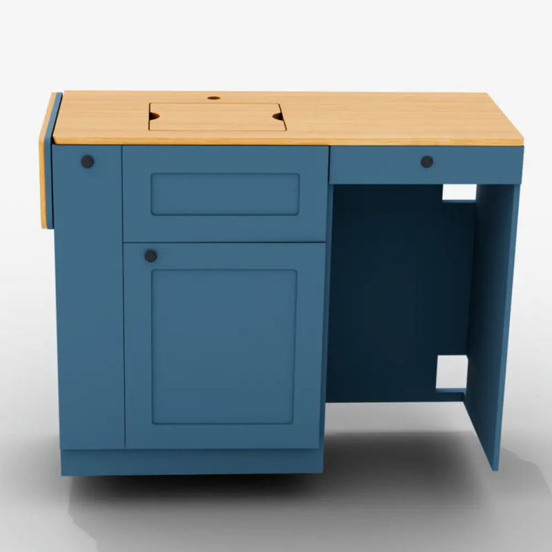 Vankea Galley Kitchen Cabinet — Bamboo Top