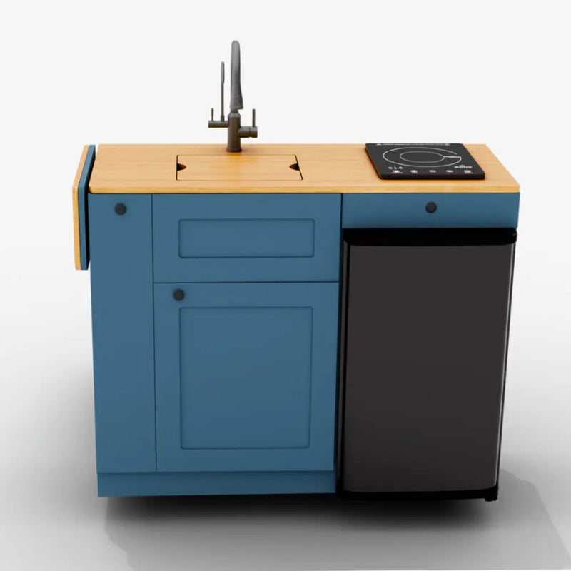 Vankea Galley Kitchen Cabinet — Bamboo Top