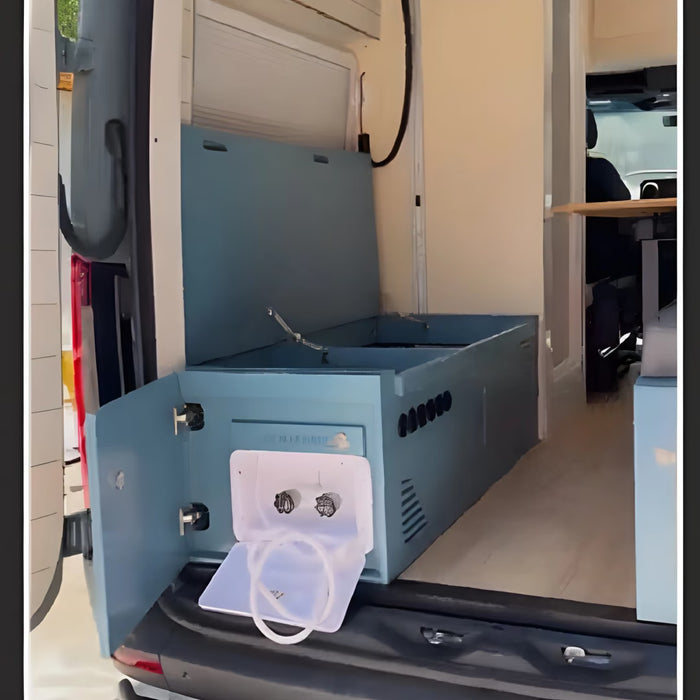 Stormy Sea Dinette Bench to Bed for Your Ford Transit 148WB | Vankea