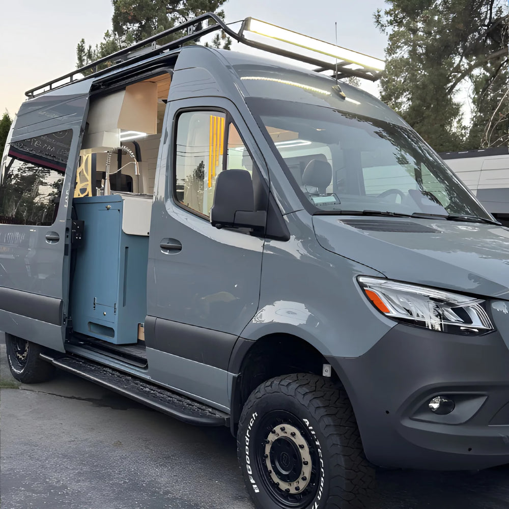 Stormy Sea Dinette Bench to Bed for Your Ford Transit 148WB | Vankea