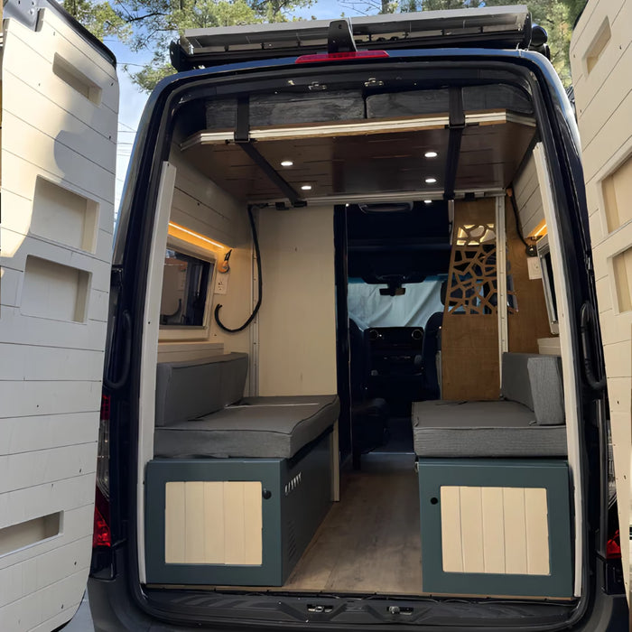 Stormy Sea Dinette Bench to Bed for Your Ford Transit 148WB | Vankea
