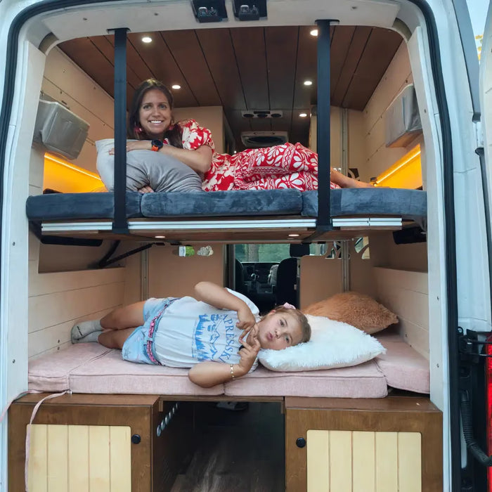Stormy Sea Dinette Bench to Bed for Your Ford Transit 148WB | Vankea