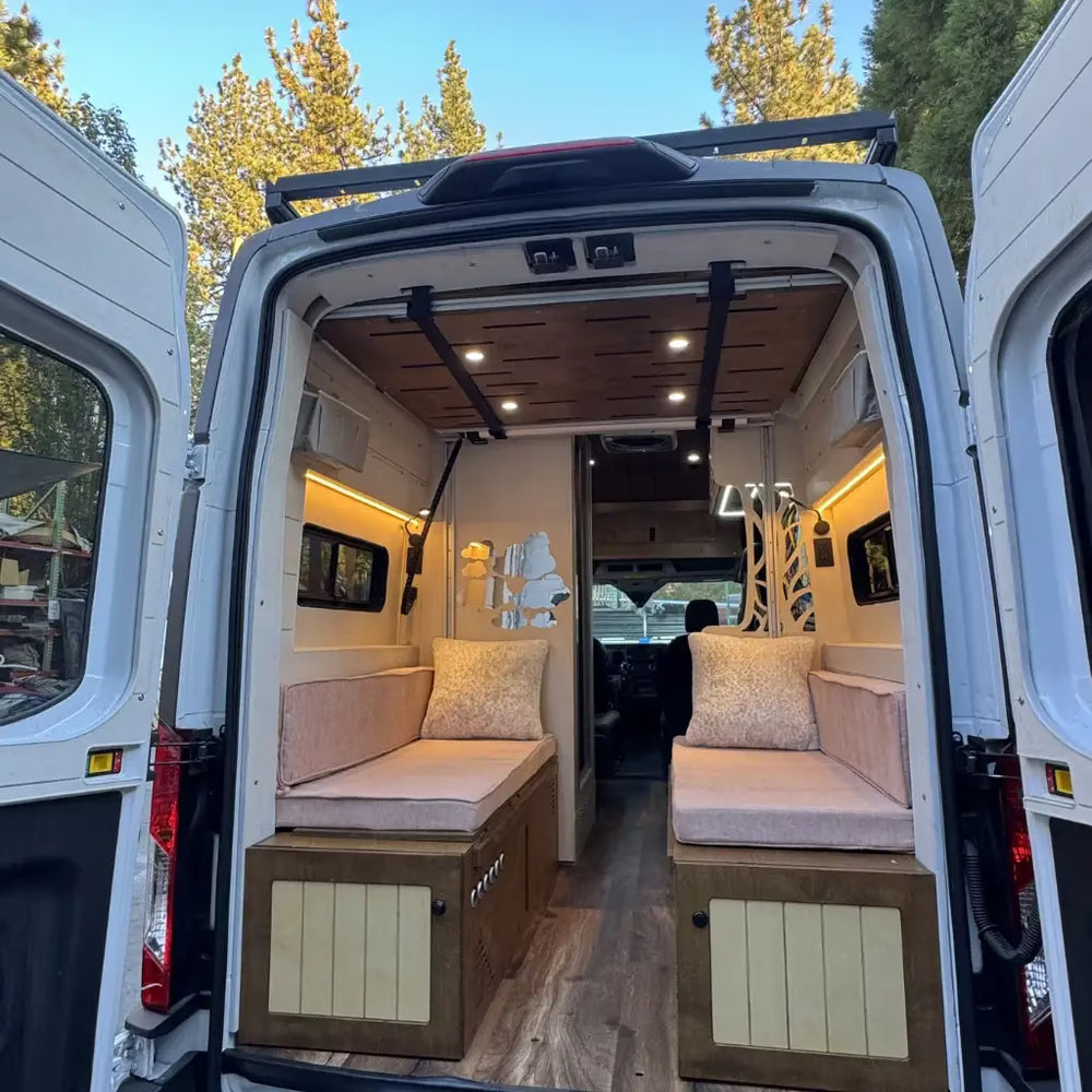 Stormy Sea Dinette Bench to Bed for Your Ford Transit 148WB | Vankea