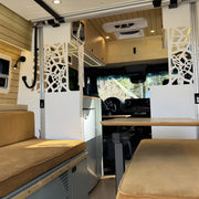 Fully Assembled Sprinter Van Overhead Wall Cabinet with 2 Compartments & LED Light | Vankea