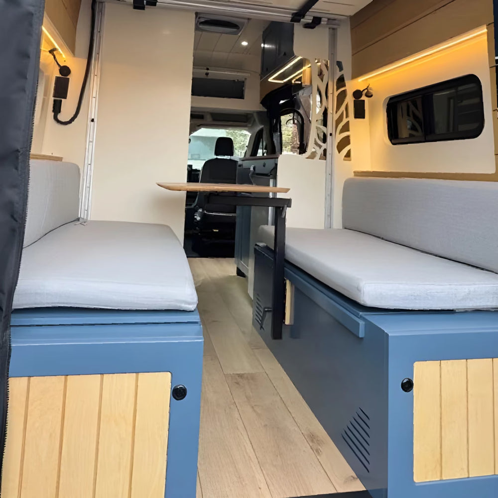 Stormy Sea Dinette Bench to Bed for Your Ford Transit 148WB | Vankea