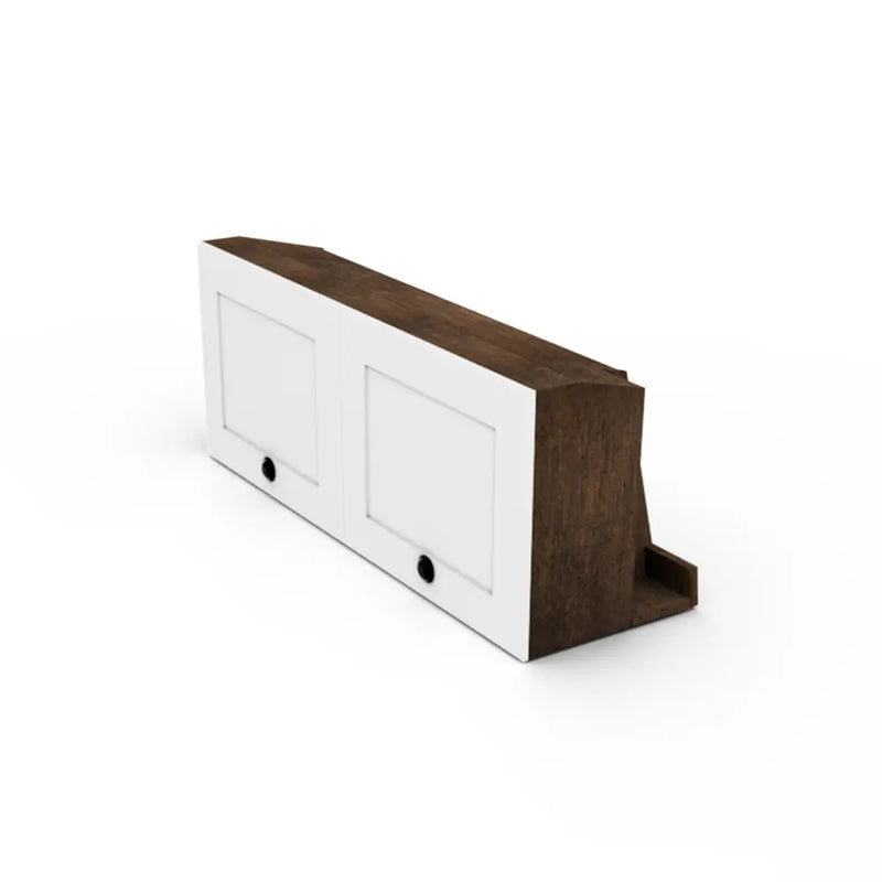 Van Upper Wall Storage Cabinet, Double Door & LED Light | Vankea