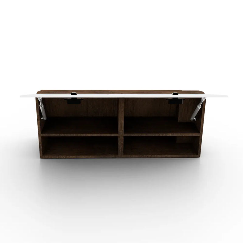 Van Upper Wall Storage Cabinet, Double Door & LED Light | Vankea