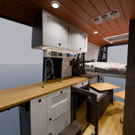 Van Upper Wall Storage Cabinet, Double Door & LED Light | Vankea
